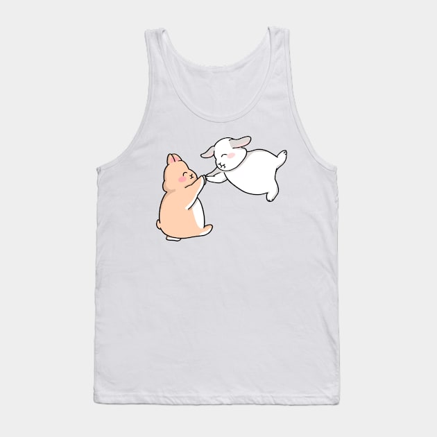 Happy Couple Fat Rabbit Tank Top by GambarGrace